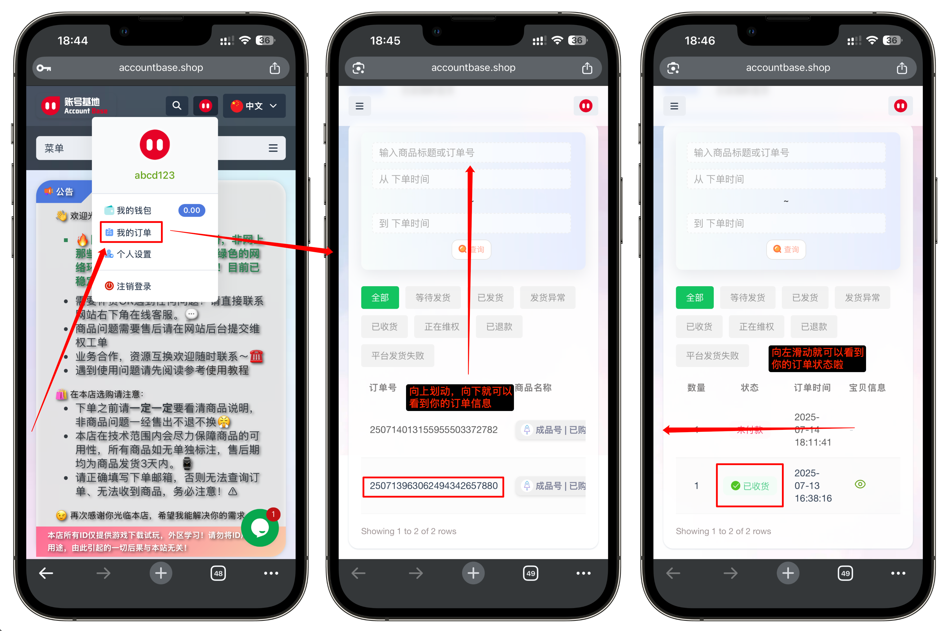 配图3 订单查询